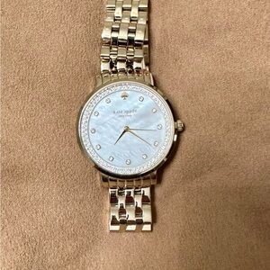 Kate Spade Gold-Tone Watch with Mother of Pearl Dial